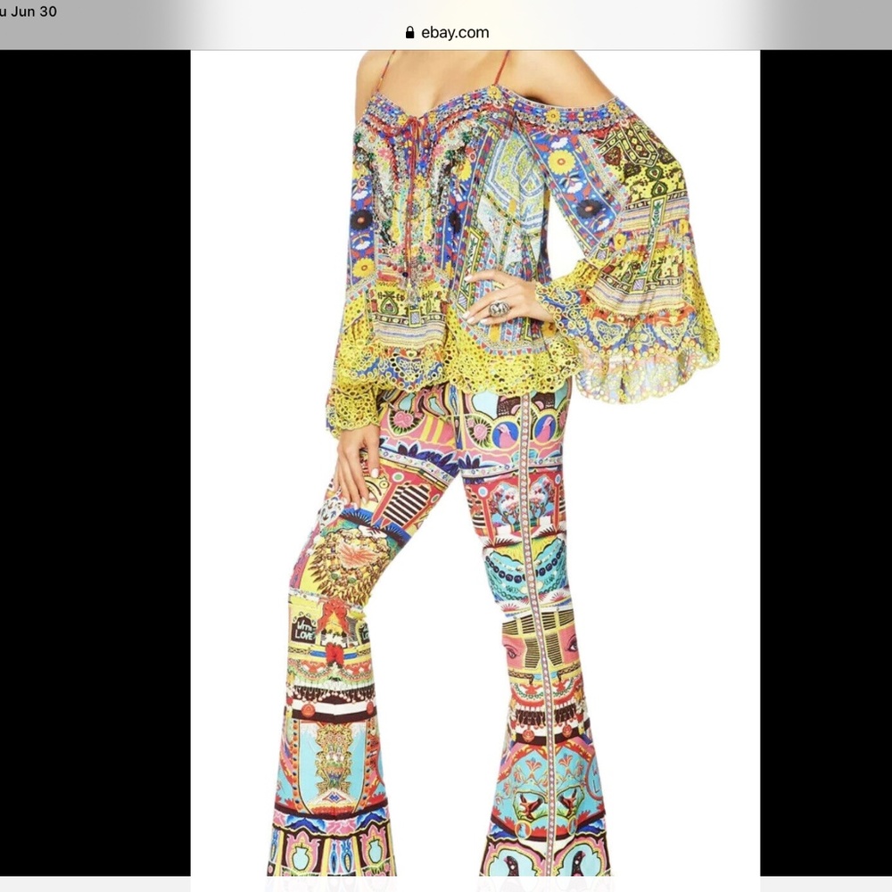 Camilla Bliss High Waisted Flared Trouser, size Small, AU